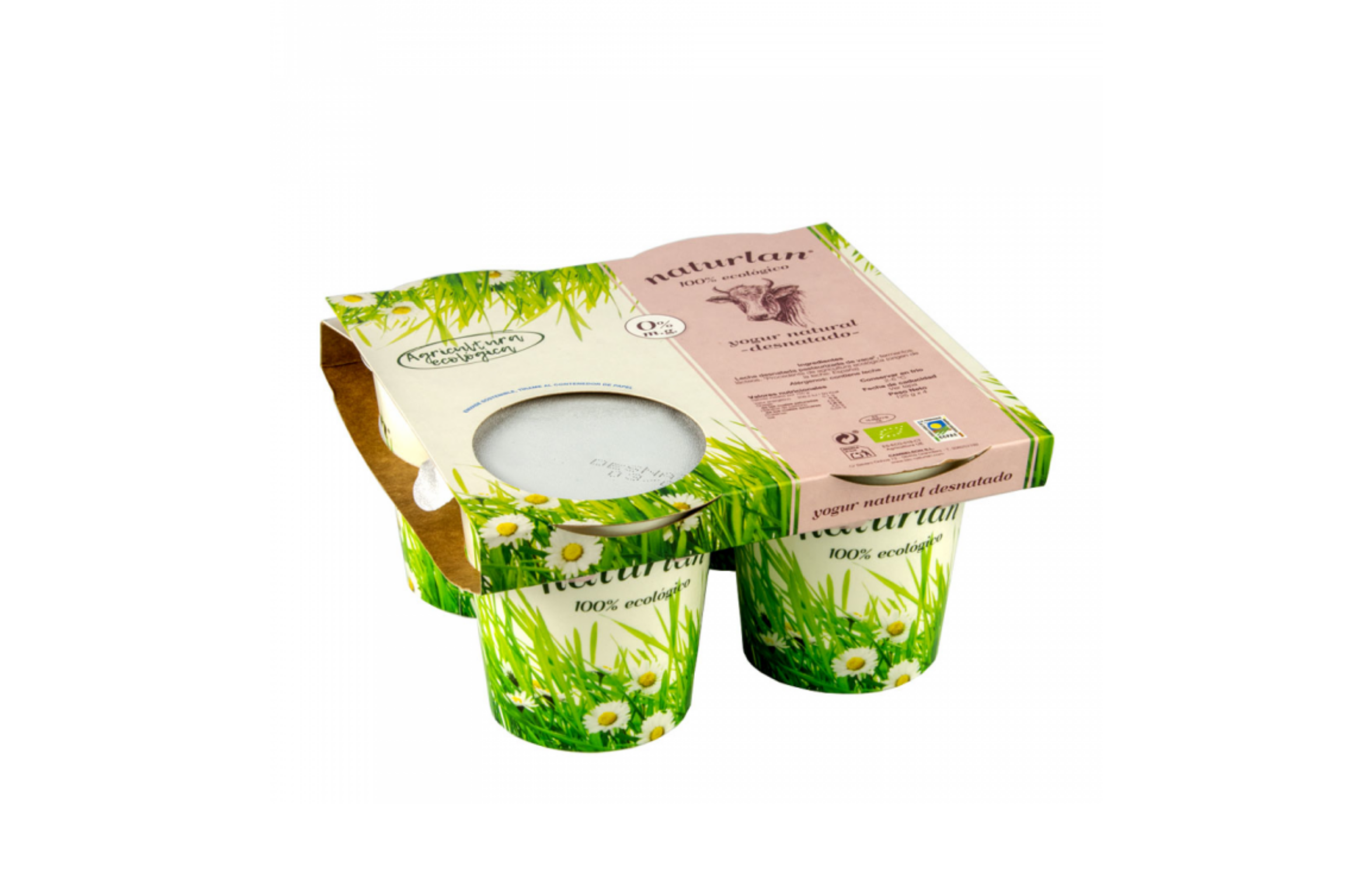 Yogur de vaca sin lactosa desnatado 2×125 g