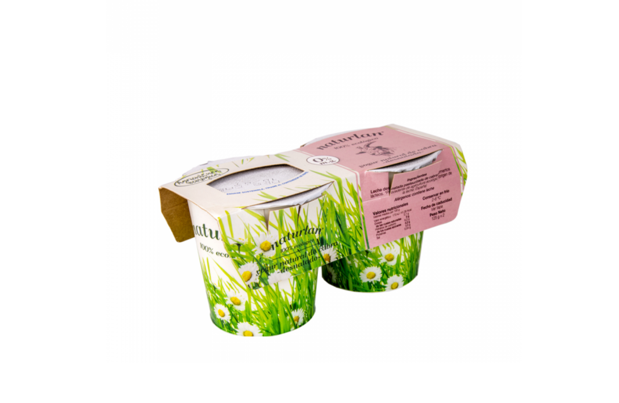 Yogur de vaca sin lactosa desnatado 2×125 g